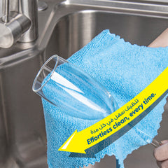 Bcleen Blue Microfiber Cloth Roll 52pcs per Rol 22x22cm (1 roll)