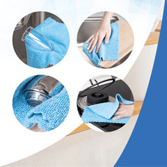 Bcleen Blue Microfiber Cloth Roll 52pcs per Rol 22x22cm (1 roll)