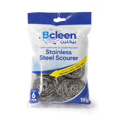 Bcleen Stainless Steel Scourers (6 pieces)