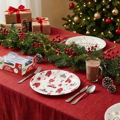 Fun Paper Plate Round 23cm - Christmas Community (Pack of 8)