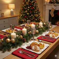 Fun Paper Plate Square 23x23cm - Golden Trees Pack of 8