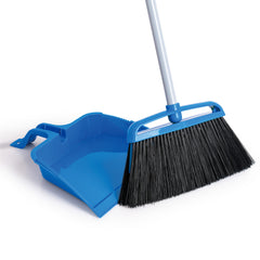 Bcleen Blue 34cm Dustpan & Broom Set with 130cm Metal Handle (1 piece)