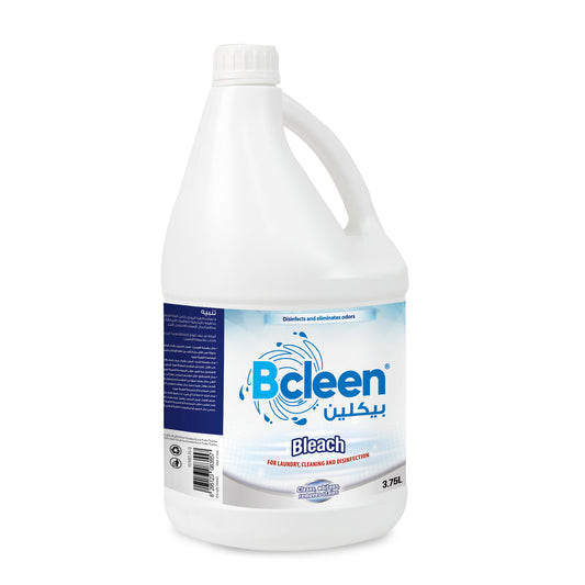 A bottle of Bcleen Bleach with a white label on it, primarily designed for toilet and laundry cleaning.