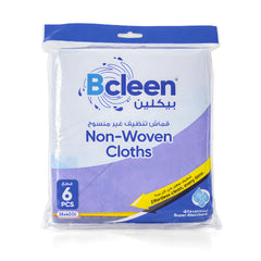 Bcleen Non-Woven Blue Cleaning Cloths 38x40cm (6 Pieces)