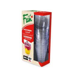 Fun Verrine Round Clear Cups with Lids Double as Display Base– 195ml / 7 oz (20 Pieces)