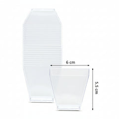 Fun Verrine Clear Cups with Lids Double as Display Bases – 90ml (24 Pieces)