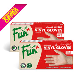 Fun Disposable Clear Vinyl Gloves Pack of 100 Buy 2, Special Offer