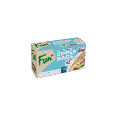 Fun Clear Zipper bags 11.7x27.5cm (P:25pcs*1pkt)