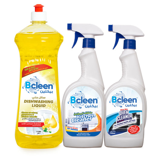 Bcleen Clean Kitchen Combo Dishwashing + Oven Cleaner + Kitchen Cleaner