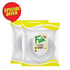 Fun Plastic White Bowl 10cm Pack of 2