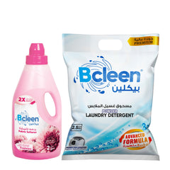 Bcleen Powder Laundry Detergent Fabric Softener Free Combo