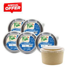 Fun Kraft Paper Multipurpose Containers with Clear Lids 1000ml COMBO