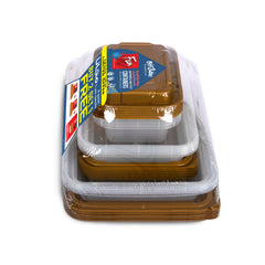 Fun Promopack Heavy Duty Plastic Container Set 58Oz(5Pcs) + 32Oz(5Pcs) + 12Oz(5Pcs)