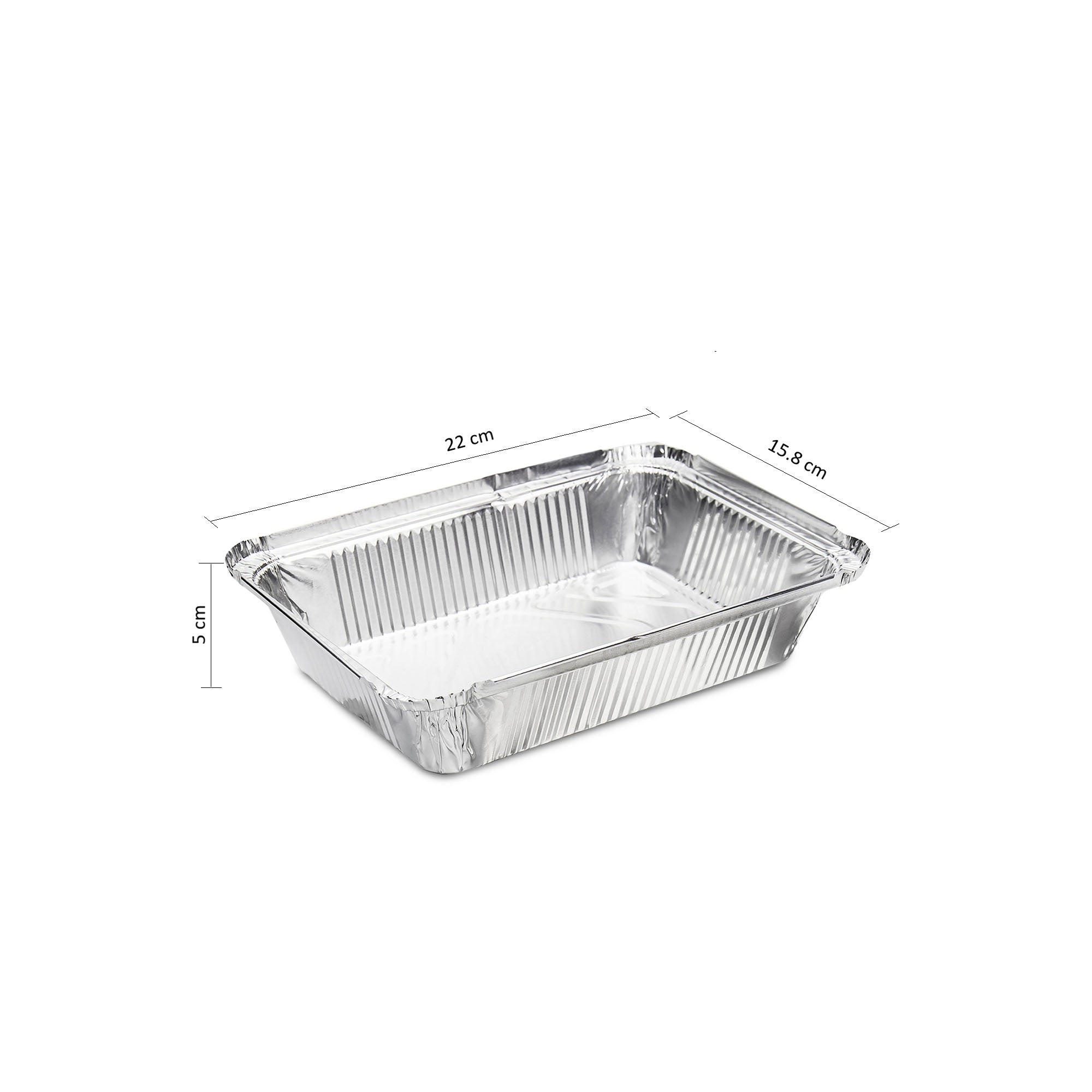 Fun Aluminium Containers With Paper Lids 1060cc [10pcs x 1pkt]