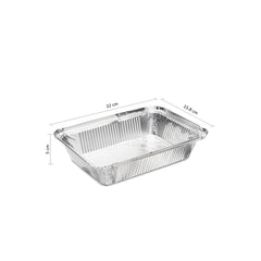 Fun Aluminium Containers With Paper Lids 1060cc [10pcs x 1pkt]