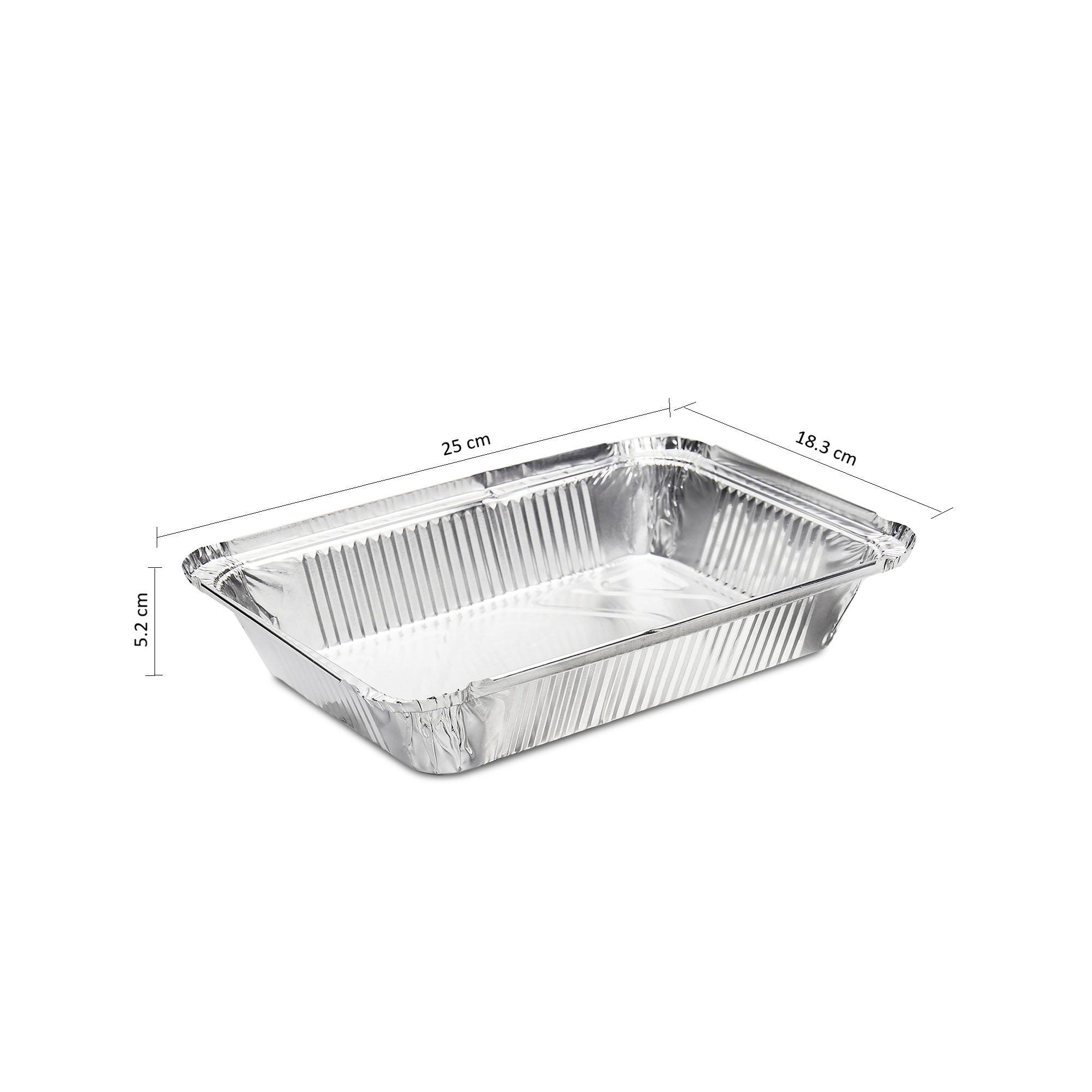 Fun Aluminium Containers With Paper Lids 1850cc [10pcs x 1pkt]