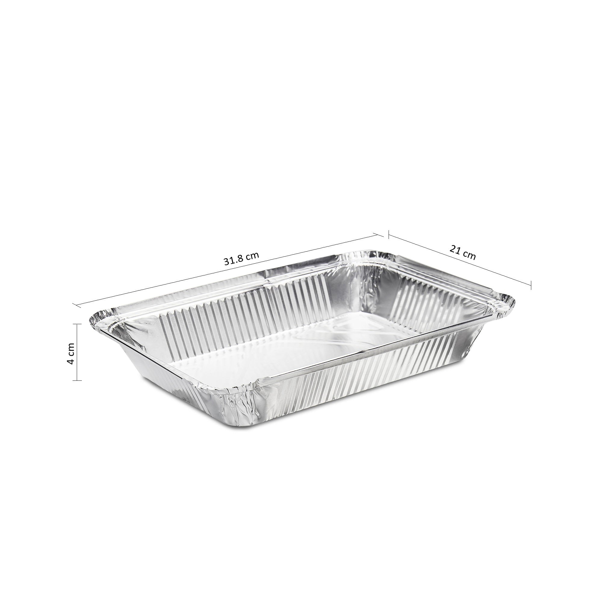 Fun Aluminium Containers With Paper Lids 1980cc [10pcs x 1pkt]