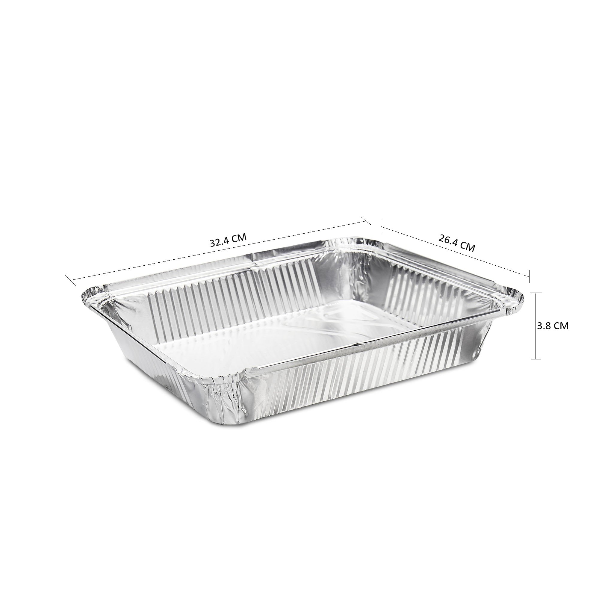Fun Aluminium Containers With Paper Lids 2400cc [10pcs x 1pkt]