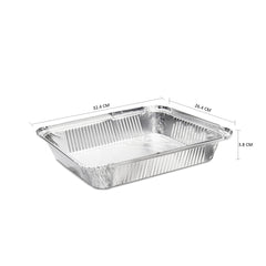 Fun Aluminium Containers With Paper Lids 2400cc [10pcs x 1pkt]