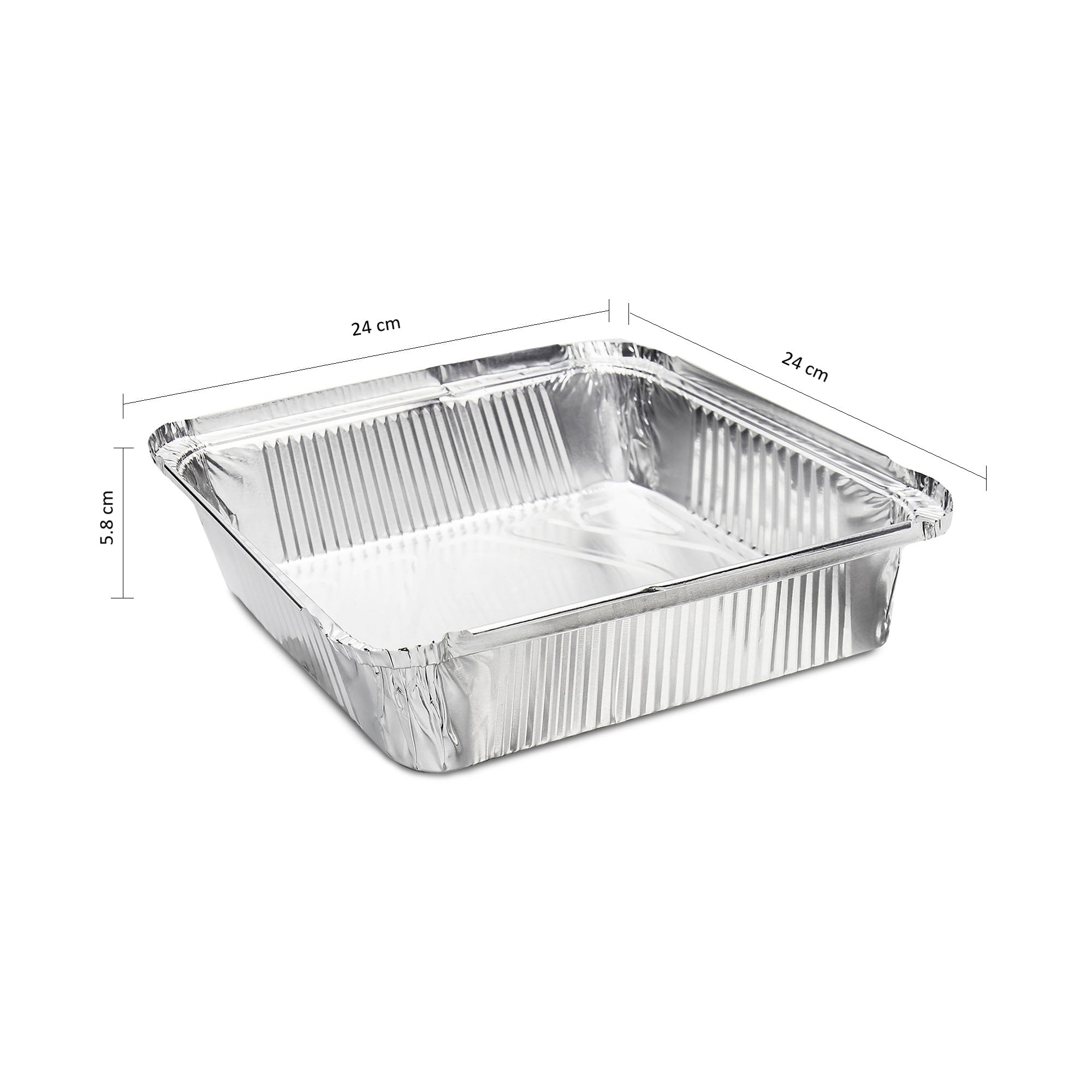 Fun Aluminium Containers With Paper Lids 2410cc [10pcs x 1pkt]