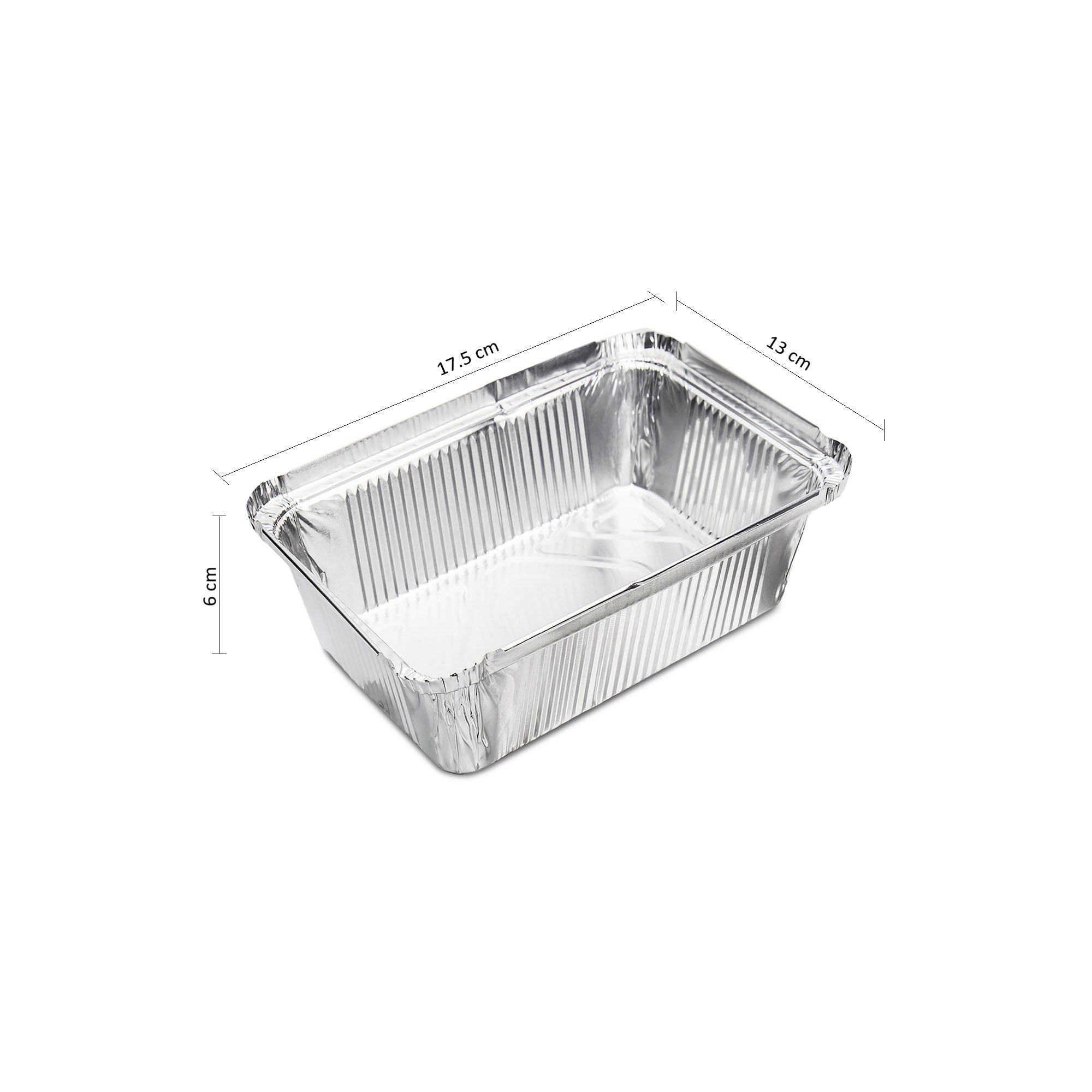Fun Aluminium Containers With Paper Lids 870cc [10pcs x 1pkt]