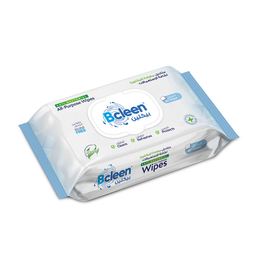 Bcleen® Antibacterial Fresh Wipes 20x17cm with Flip Top 45gsm [80 Wipes x 1pkt]