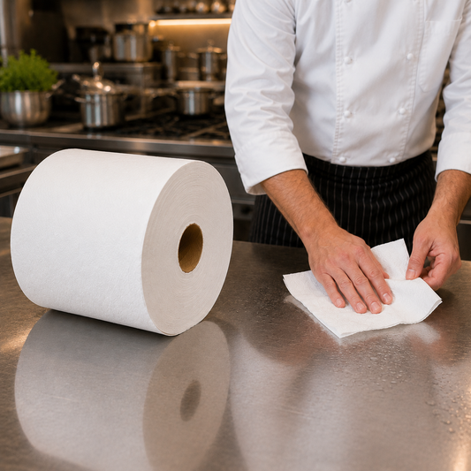2-Ply Paper Maxi Roll 22.5cm 950gms - Embossed [P:6rls/bag]