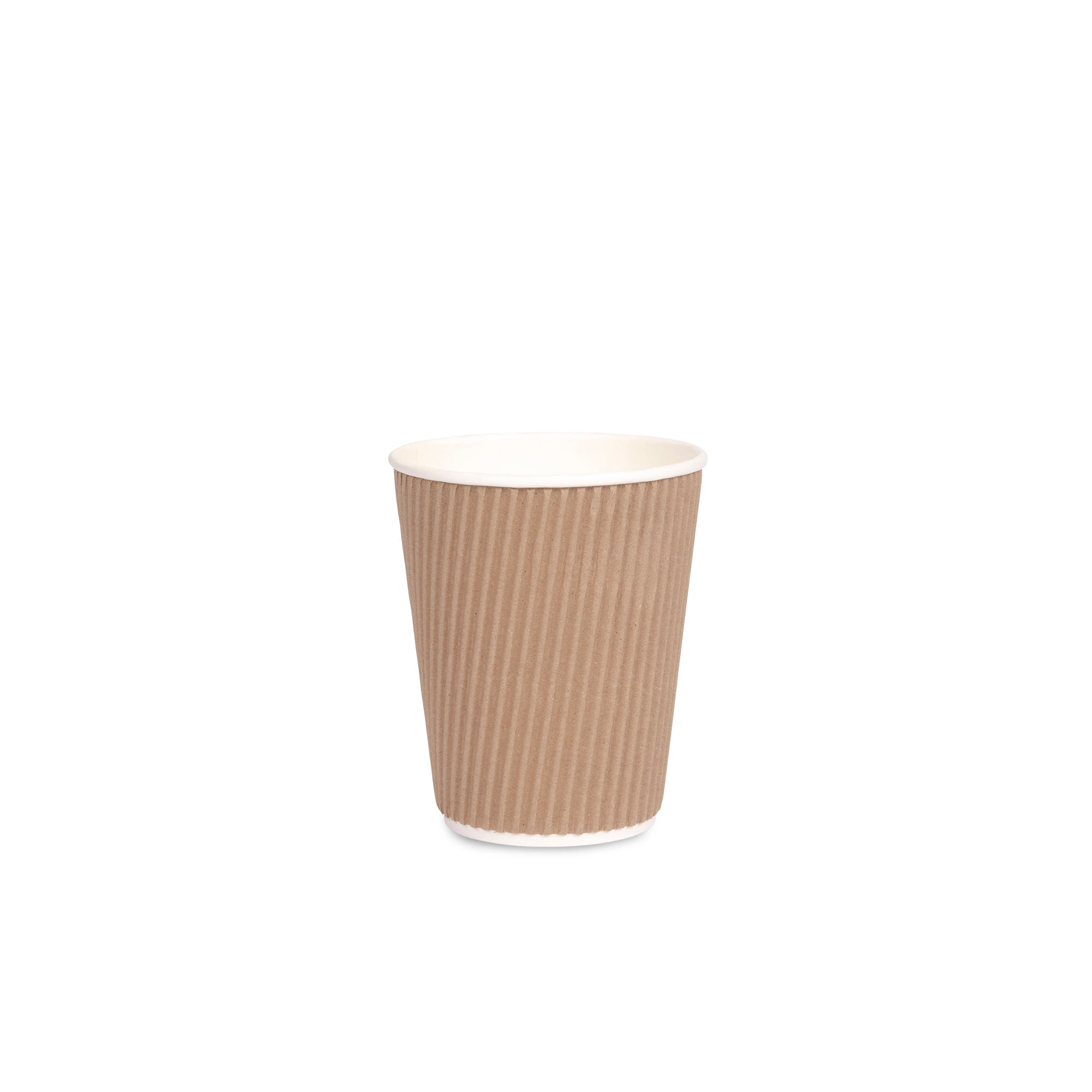 Al Bayader Ripple Paper Brown Cups 8oz Ø79mm [25pcs x 40pkts]
