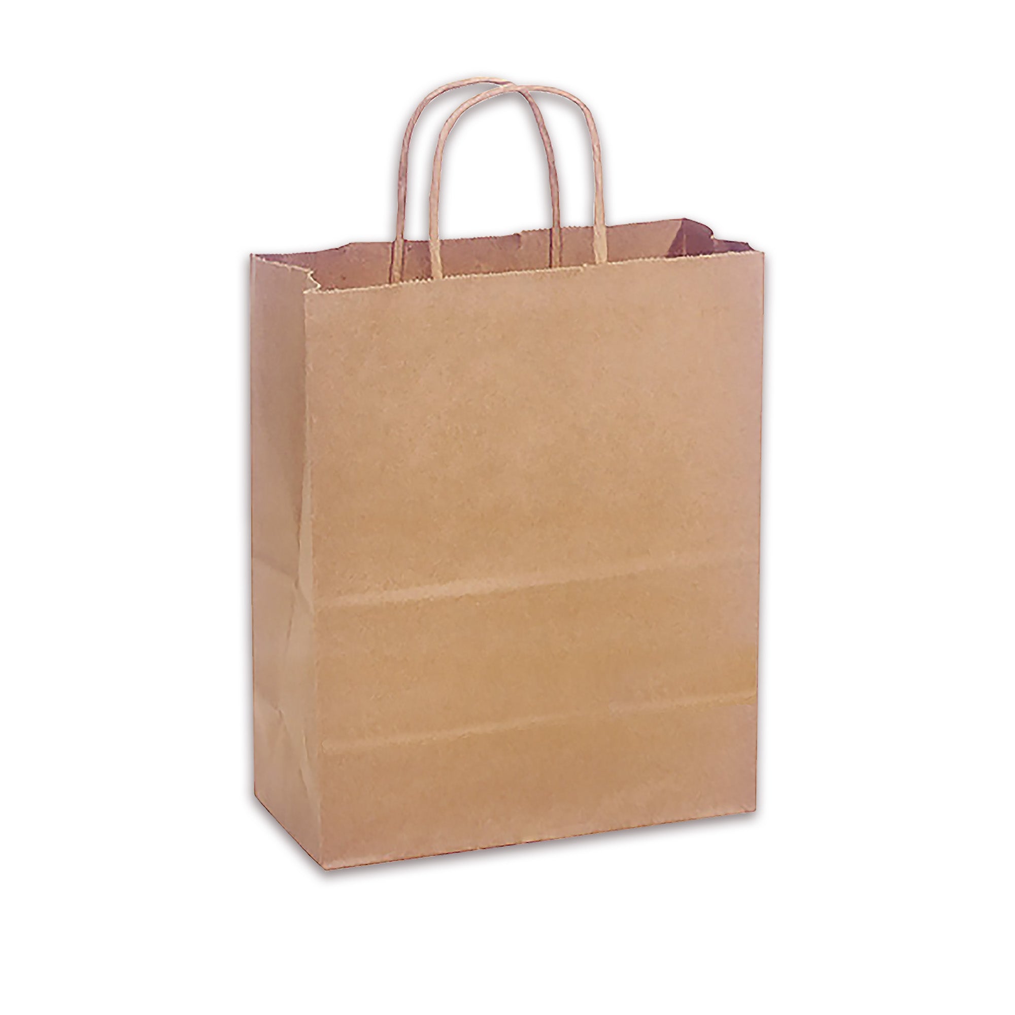 Al Bayader Paper Brown Medium Carry Bags with Twisted Handle 29x29+15cm Plain 90gsm [250pcs]