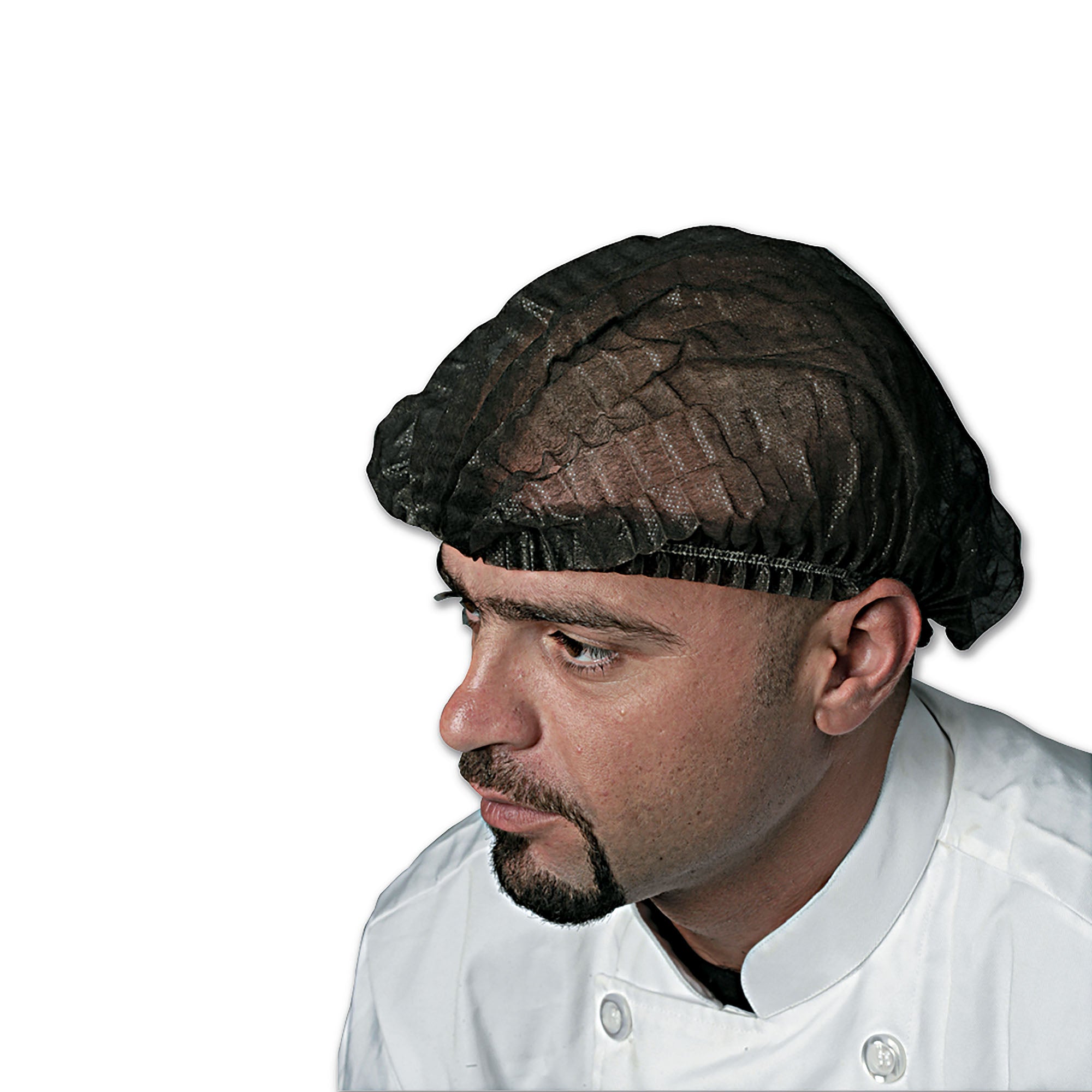 Al Bayader Nonwoven Black Bouffant Cap 21in [100pcs x 10bags]