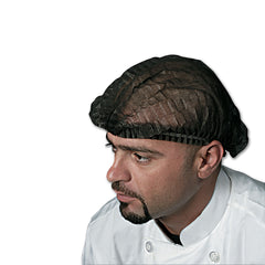 Al Bayader Nonwoven Black Bouffant Cap 21in [100pcs x 10bags]