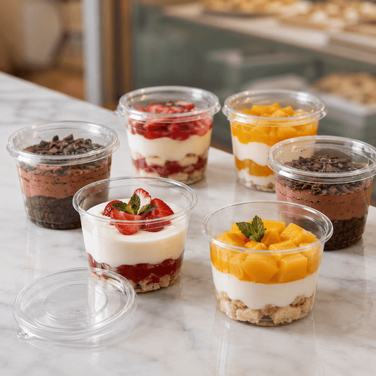 Al Bayader Towerpac Flat Lid for TowerPac PET Round Containers 200cc - PET [P:1000pcs]