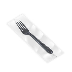 Al Bayader Premium Plastic Black Forks 6.8in Plastic Wrapped [500pcs]