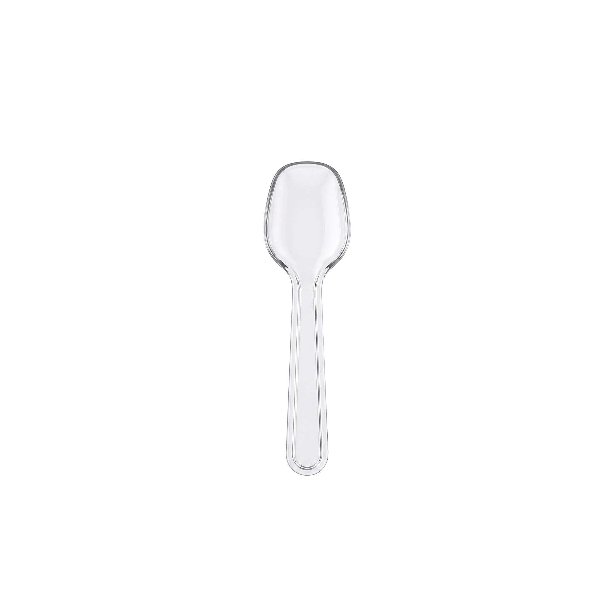 Al Bayader Plastic Clear Ice Cream Spoons 3.5in [200pcs x 40pkts]