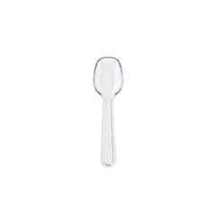 Al Bayader Plastic Clear Ice Cream Spoons 3.5in [200pcs x 40pkts]