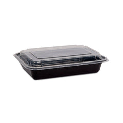 Al Bayader ThermoPac PP Black Rectangular Microwavable Containers 32oz with Lid [150pcs]