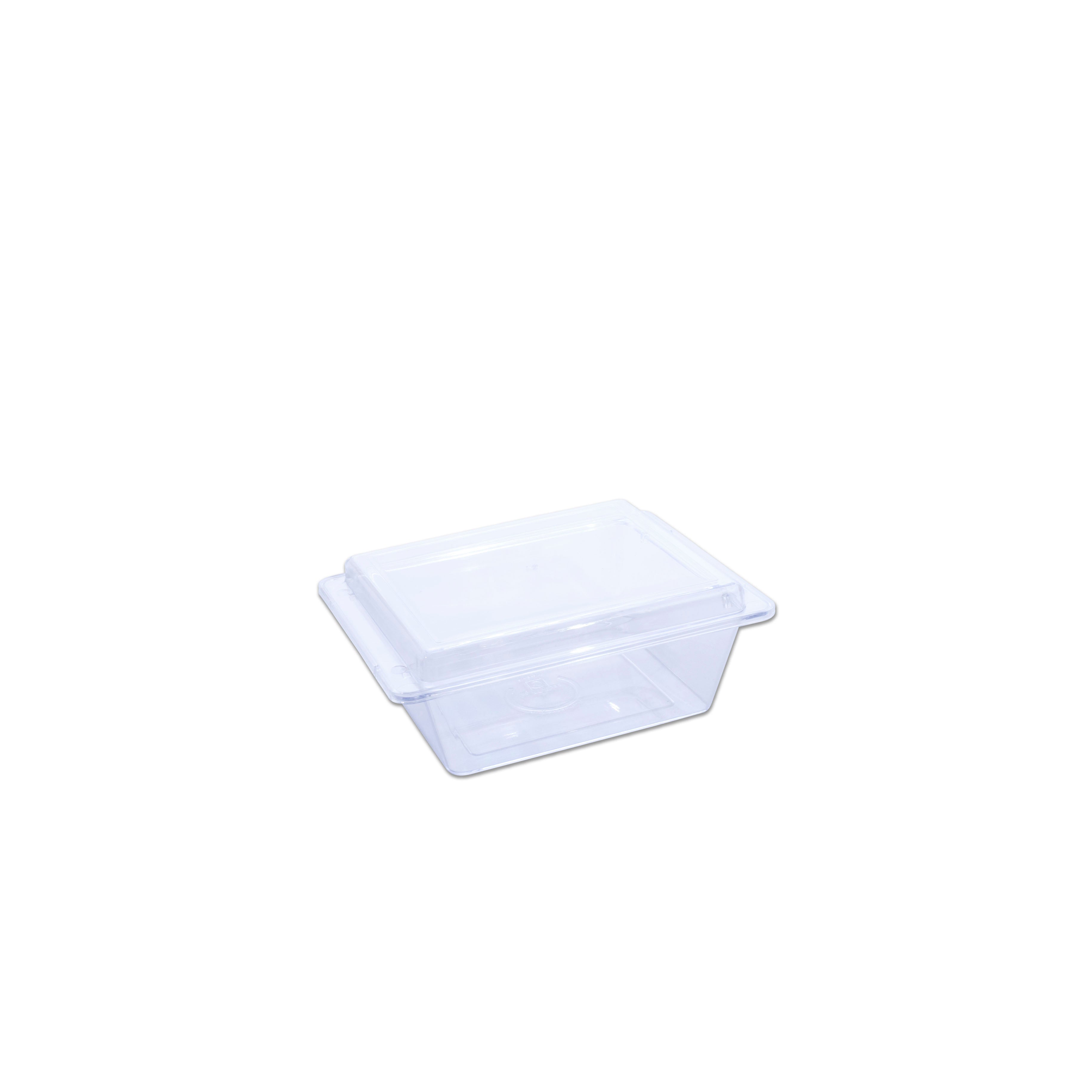 Al Bayader Cristalpac PS Clear Rectangular Boxes 15x11.5x4.5cm with Lid  (Cap:0.25kg) [200pcs]