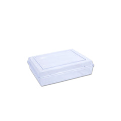 Al Bayader CristalPac PS Rectangular Clear Boxes 19.7x15.7x3.5cm with Lid (Cap:0.5Kg) [170]