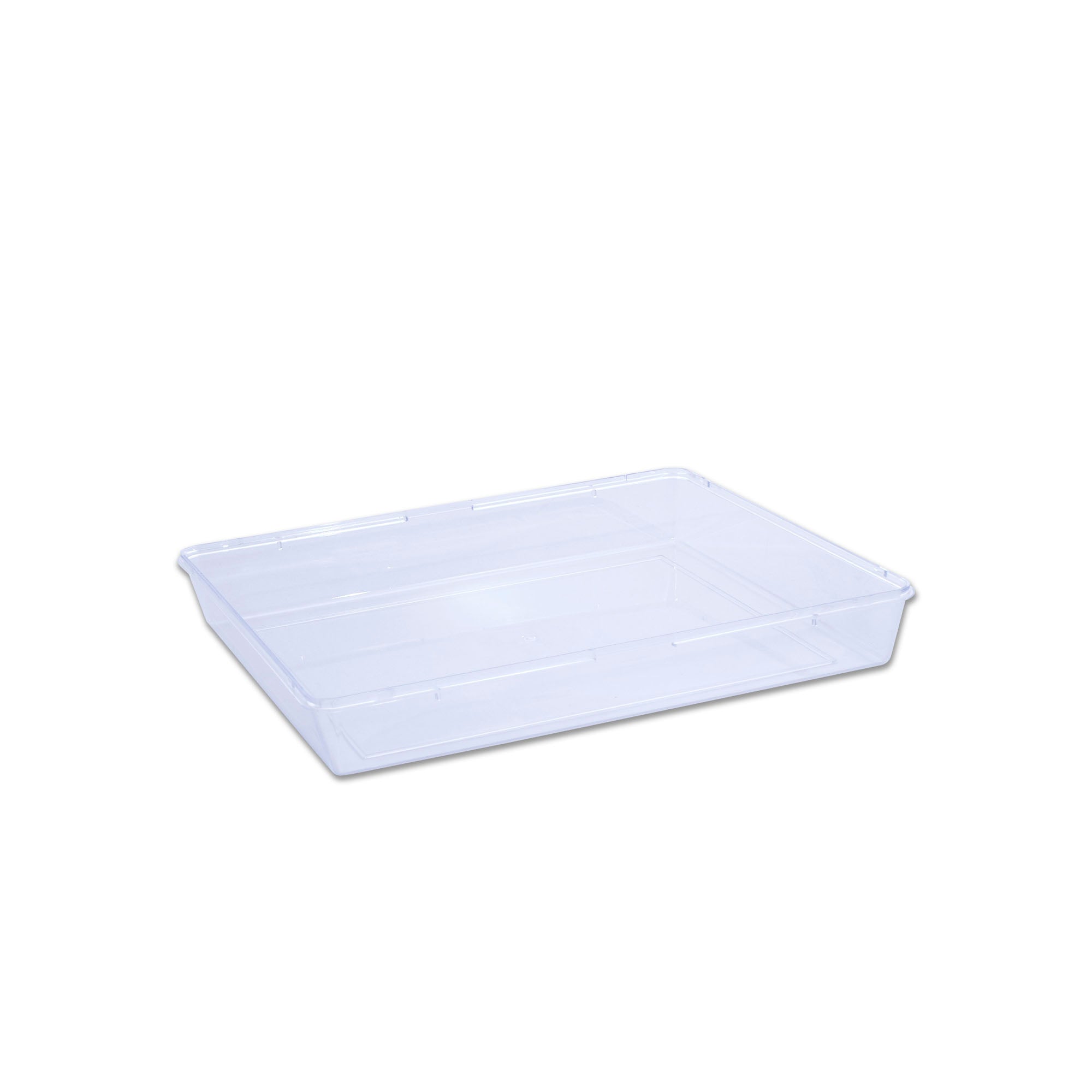 Al Bayader Cristalpac PS Clear Rectangular Boxes 24.7x21x3.5cm  (Cap:1kg) [60pcs]