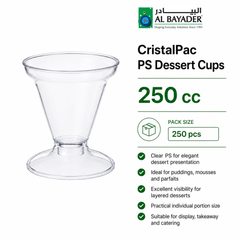 Al Bayader CristalPac PS Dessert Cups 250cc Ø100x93mm  [250pcs]