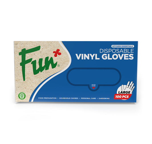 Fun® Disposable Clear Vinyl Gloves Pack of 100