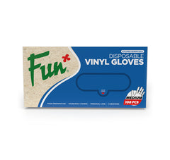 Fun Disposable Vinyl Clear Gloves [100pcs x 1pkt]