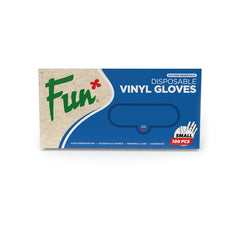 Fun Disposable Vinyl Clear Gloves [100pcs x 1pkt]