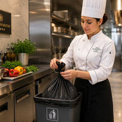Al Bayader HD Black Garbage Bags 90x110cm (80mic) [20kgs]