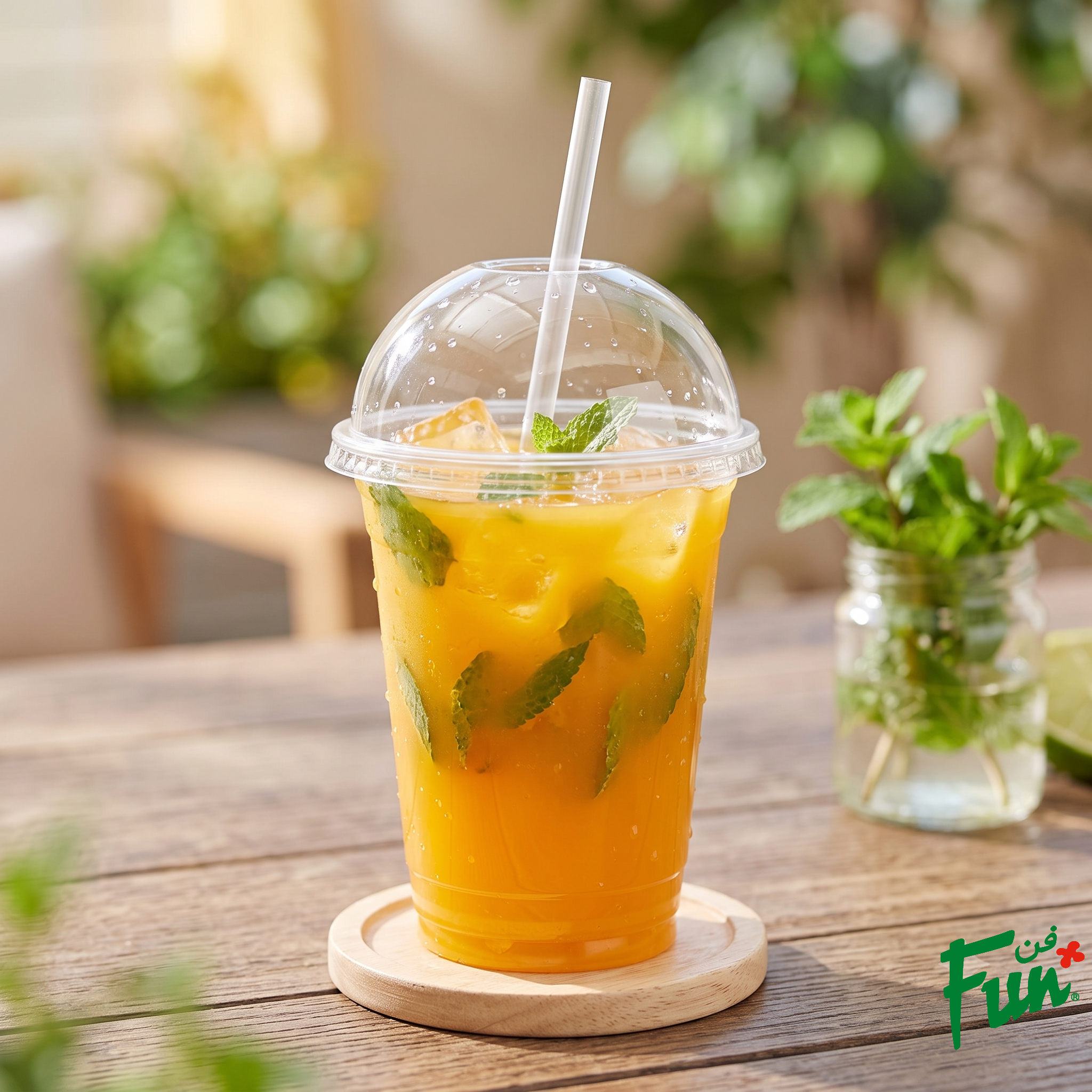 B2G1 - Fun® Plastic Clear Cup 16oz with lid [5pcs x 1pkt]