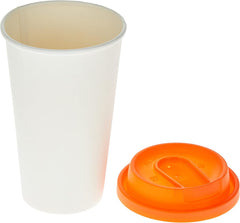 Fun HD Paper Cups with Sleeves and Citrus Lid 16oz Pack of 10