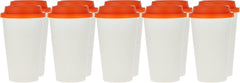 Fun HD Paper Cups with Sleeves and Citrus Lid 16oz Pack of 10