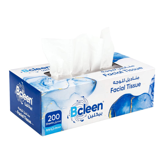Bcleen 2-Ply White Facial Tissue 19x21cm x 140 Sheets [10pkts]