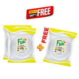 B2G1 Fun Plastic Plate Ø22cm - White [P:25pcsx1pkt]