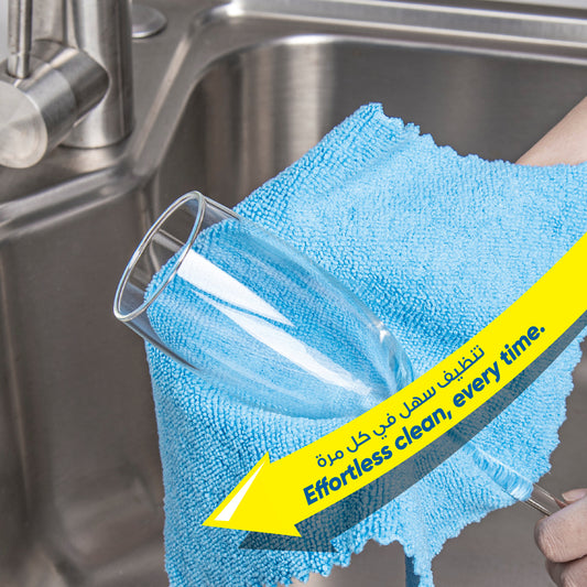 Bcleen Blue Microfiber Cloth Roll 52pcs per Rol 22x22cm (1 roll)